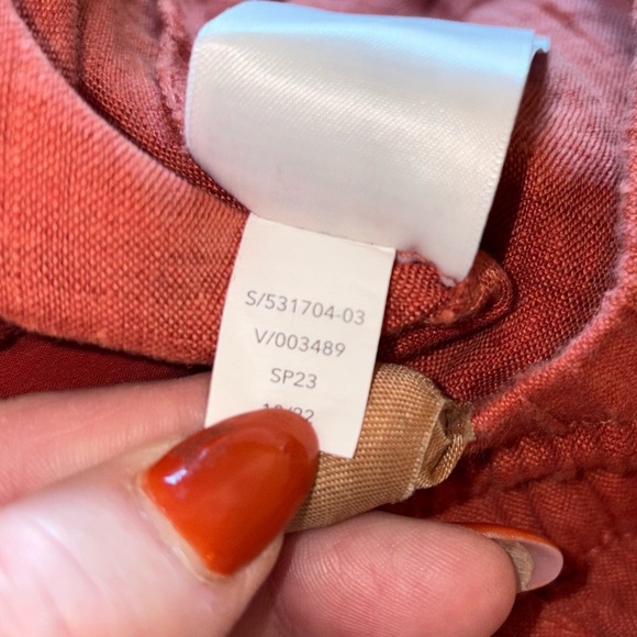 Athleta Retreat Linen Pant Rust Red Size 8 NWT - Picture 7 of 7
